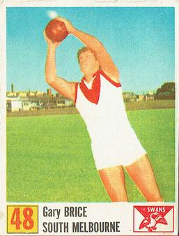 1971 Kellogg's VFL Footy Festival #48 Gary Brice Front